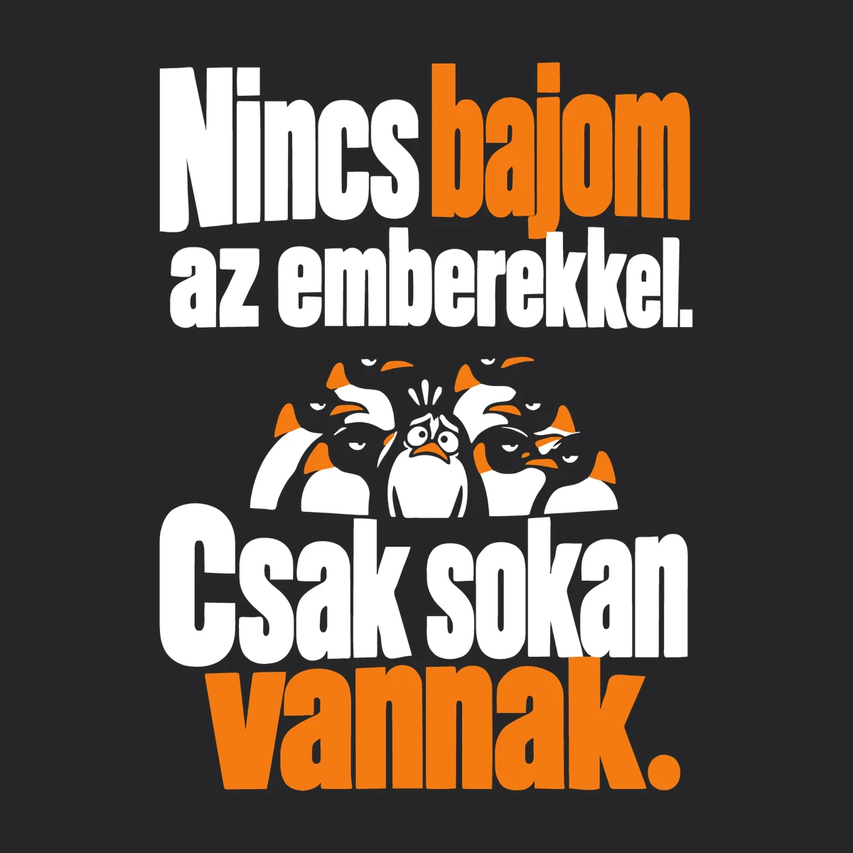 Nincs bajom az emberekkel – csak sokan vannak – vicces cipzáros pulóver – 2. termékfotó