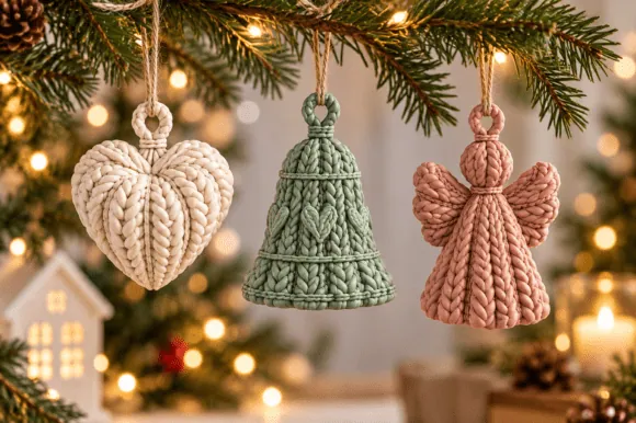 Karácsonyi függődíszek részletfotó – egyedi, személyre szabott ajándék