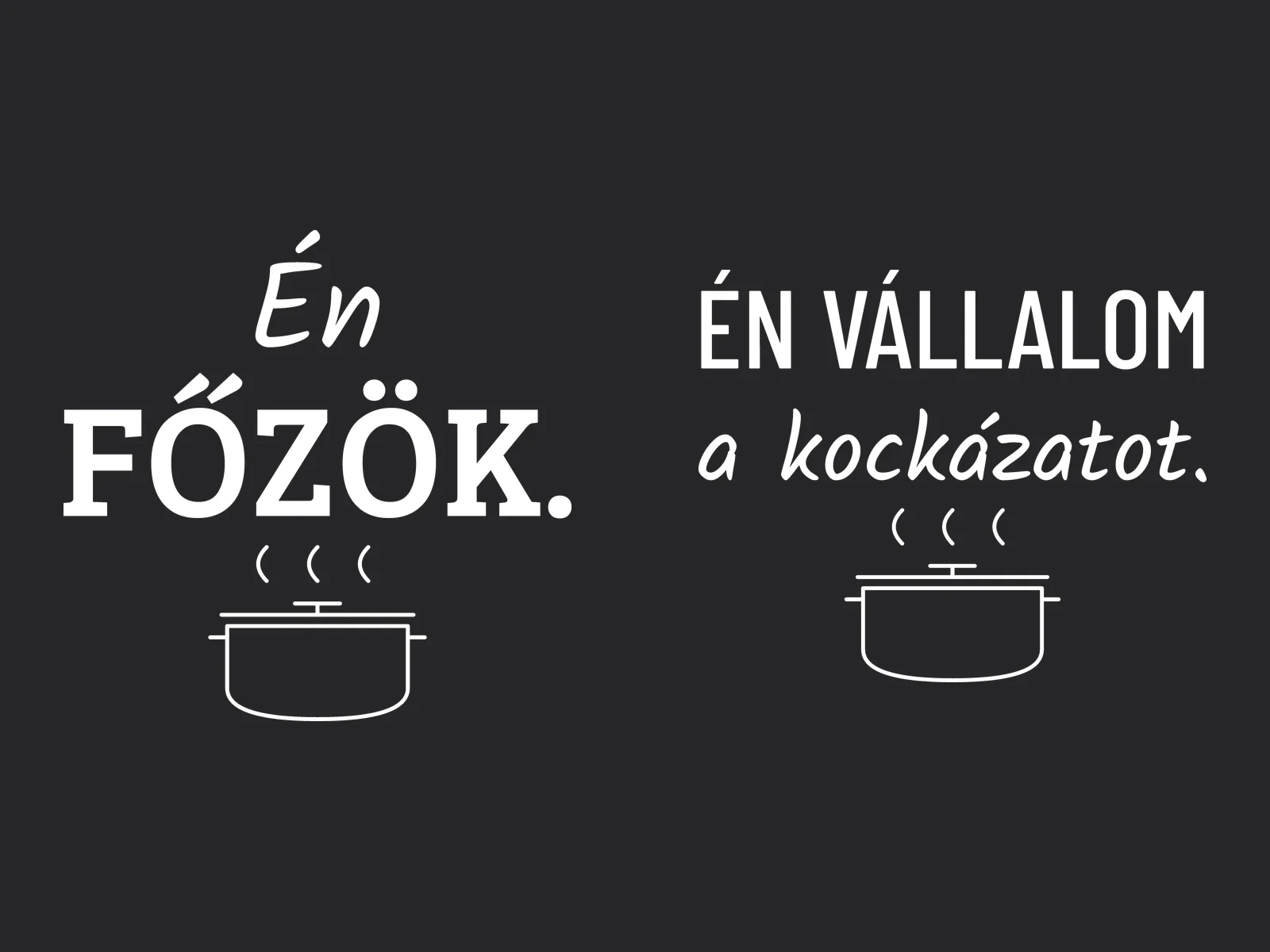 Én főzök / Én vállalom a kockázatot – páros kapucnis pulóver – 2. termékfotó