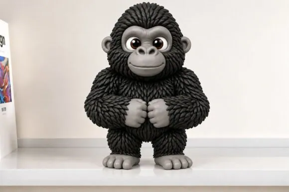 Minimalista gorilla részletfotó – egyedi, személyre szabott ajándék