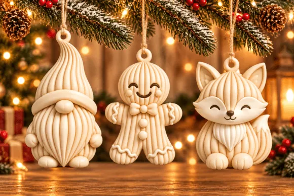 Aranyos karácsonyi díszek részletfotó – egyedi, személyre szabott ajándék