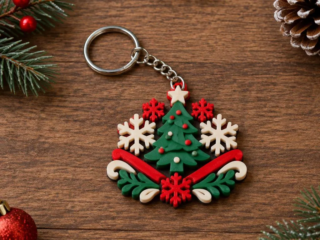 Merry Everything feliratú kulcstartó részletfotó – egyedi, személyre szabott ajándék