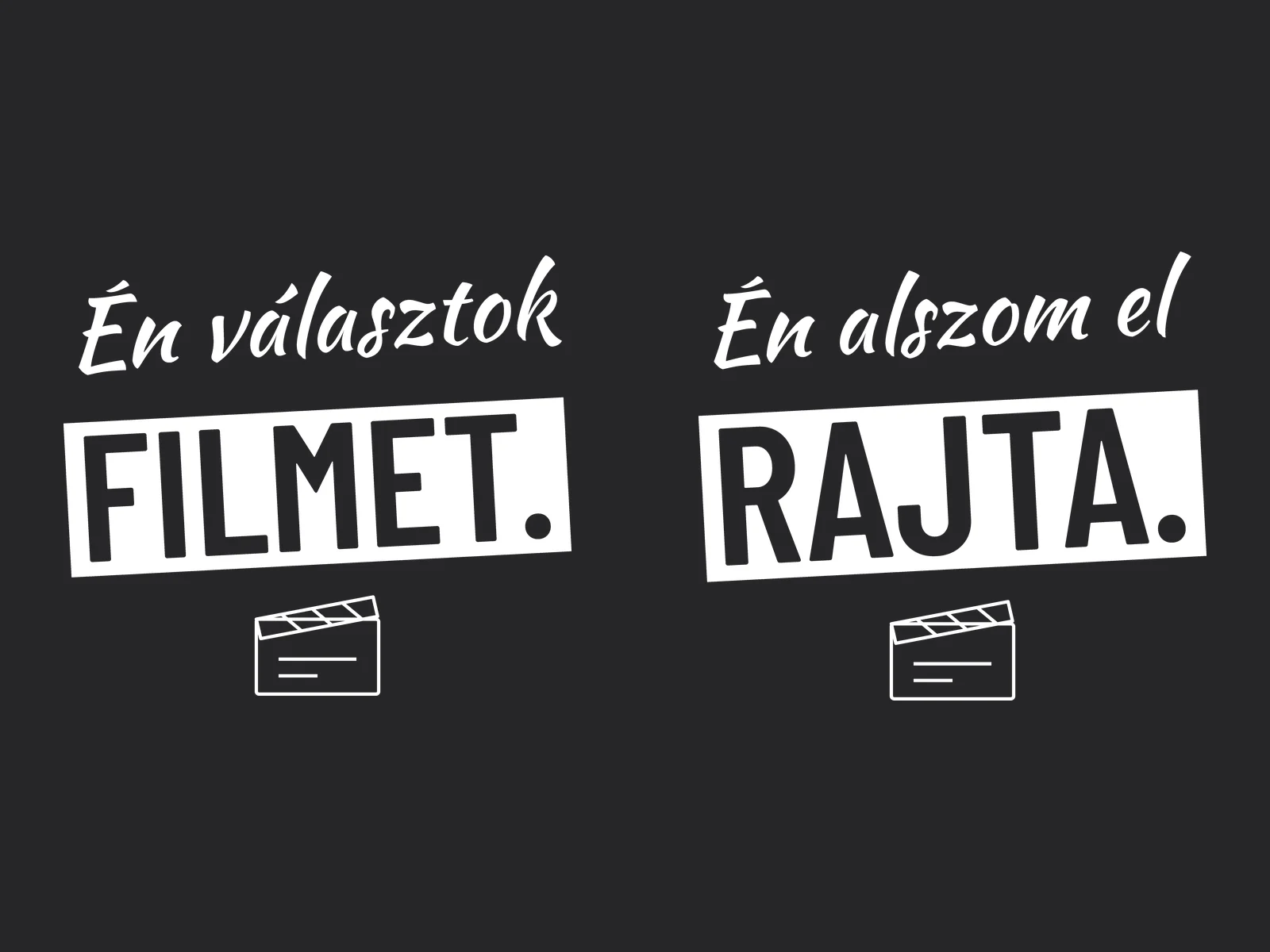 Én választok filmet / Én alszom el rajta – páros póló – 2. termékfotó