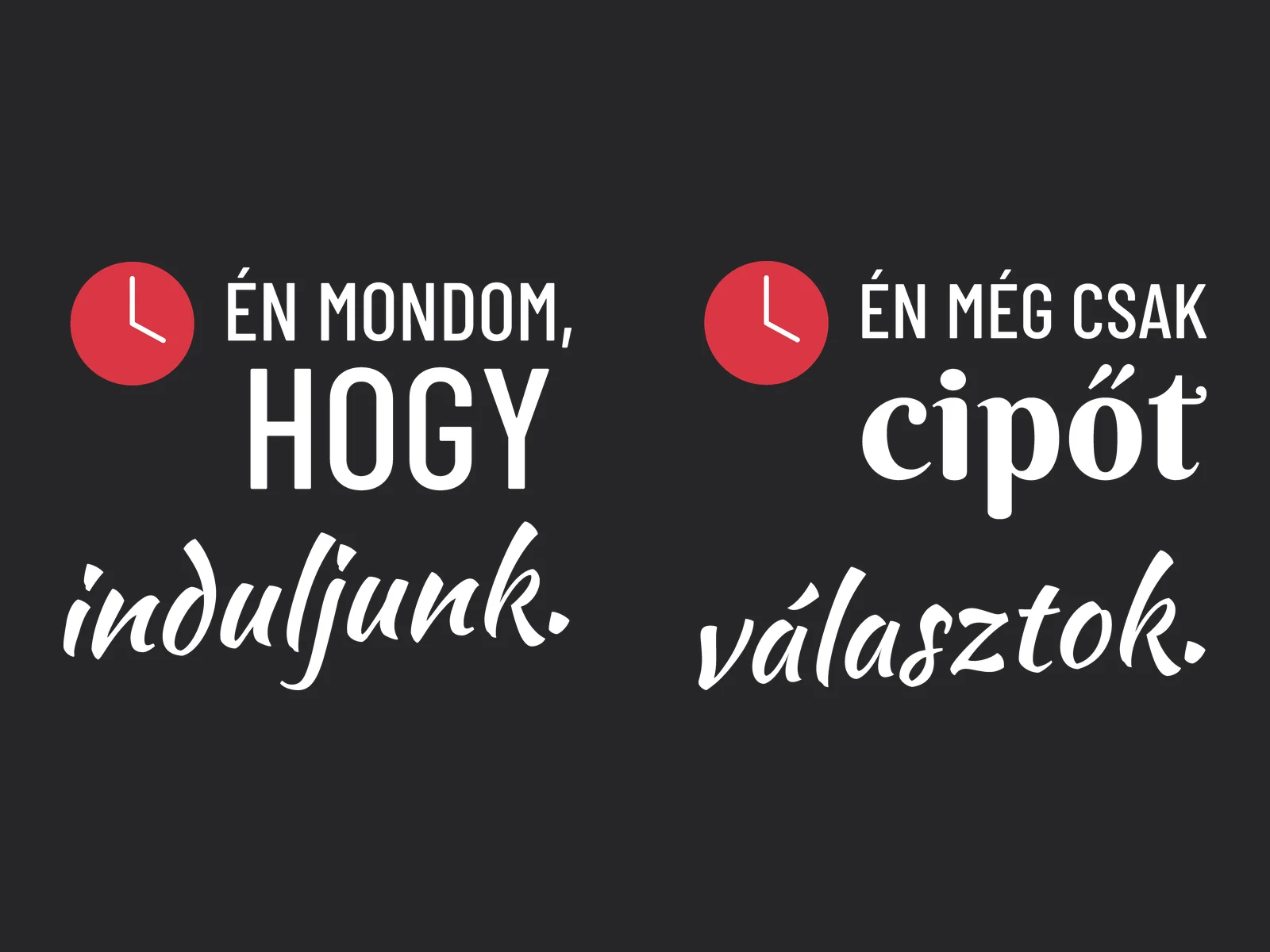 Én mondom, hogy induljunk / Én még csak cipőt választok – páros póló – 2. termékfotó