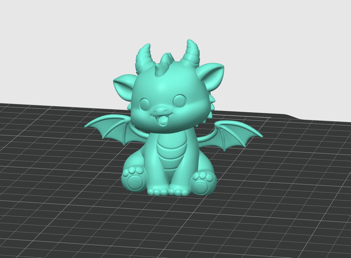 Kis sárkány figura – mesés 3D dekoráció – 3. termékfotó