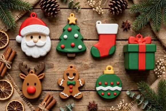Karácsonyi díszcsomag részletfotó – egyedi, személyre szabott ajándék